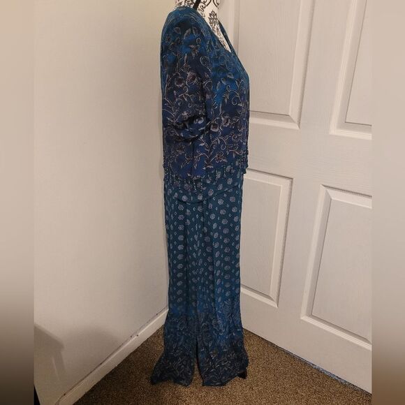 NWT Karin Stevens‎ beaded floral maxi dress - Picture 2 of 8